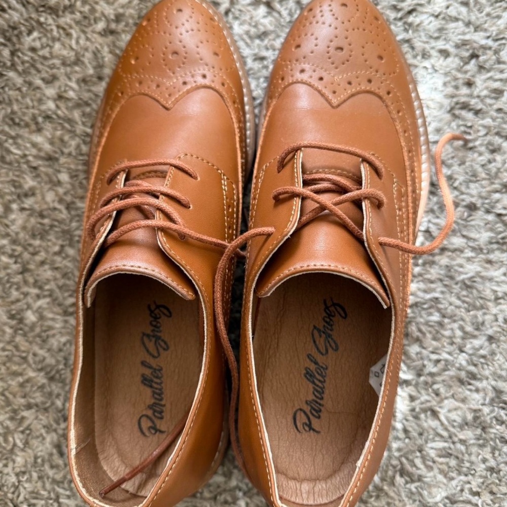 Padalily Jazzy Brown Brogue Shoes